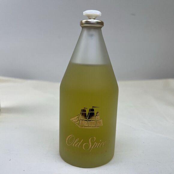 Vtg OLD SPICE LIME Cologne For Men 4 3/4FL Oz 70s 80s Glass SHULTON Discontinued - Picture 1 of 5